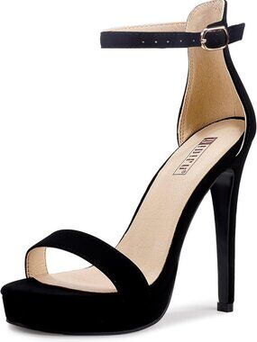 Chic Open Toe High Heel Sandals with Ankle Strap - Perfect for Weddings